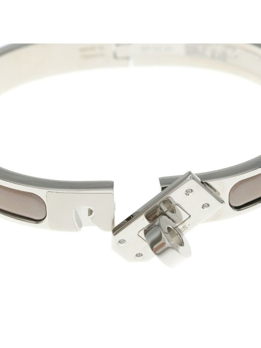 Hermes Mini Click Kelly Bracelet PM Cream Silver - Picture 5 of 6